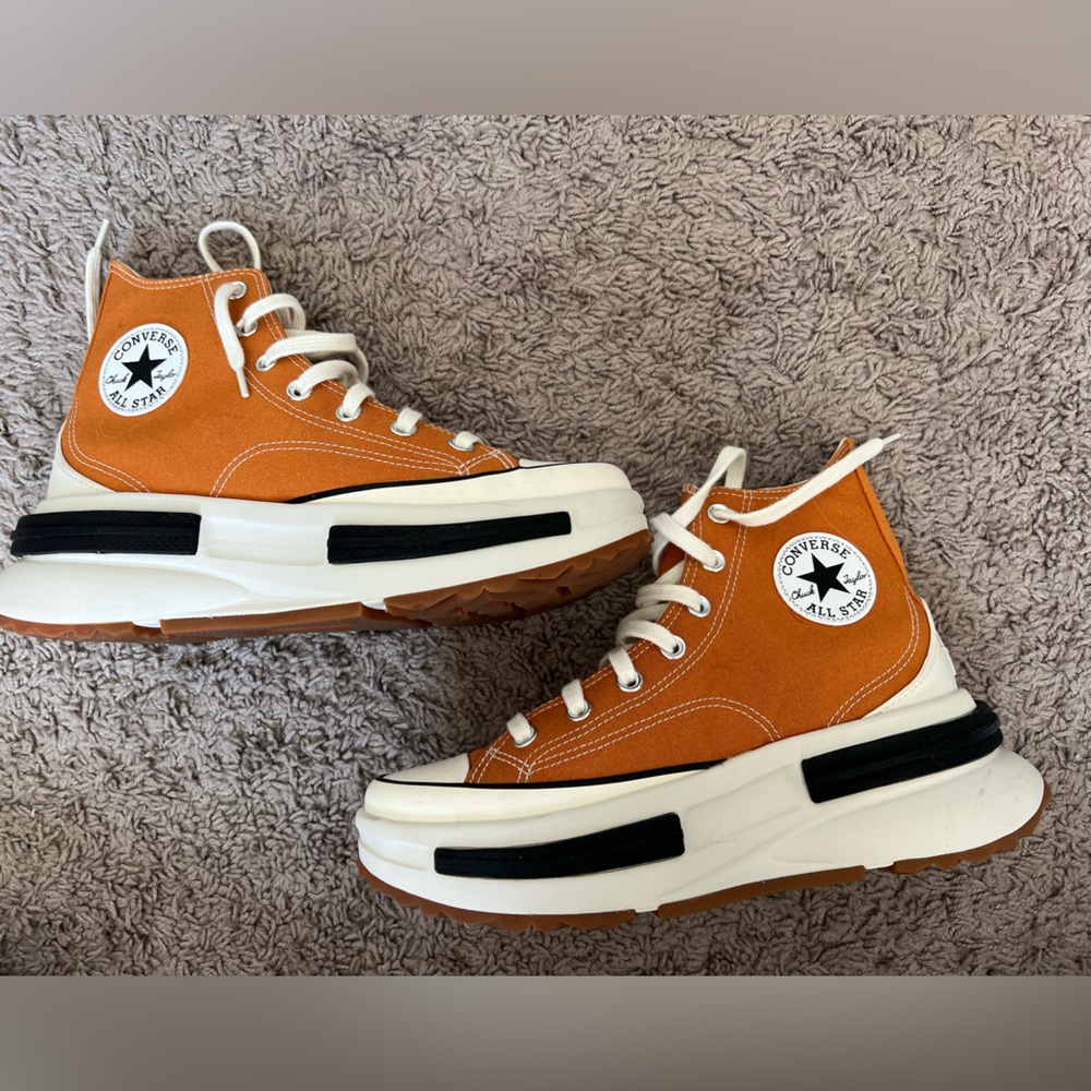 High Top Converse. Orange. - Picture 3 of 3